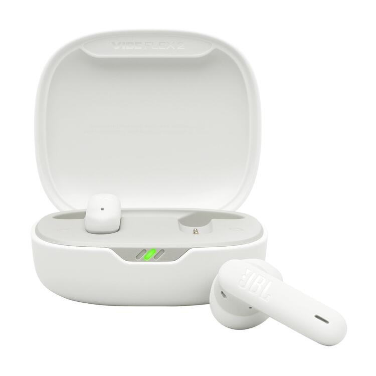 JBL Vibe Flex 2 | In-Ear Headphones - Wireless - Bluetooth - Smart Ambient Technology - White-Audio Video Centrale