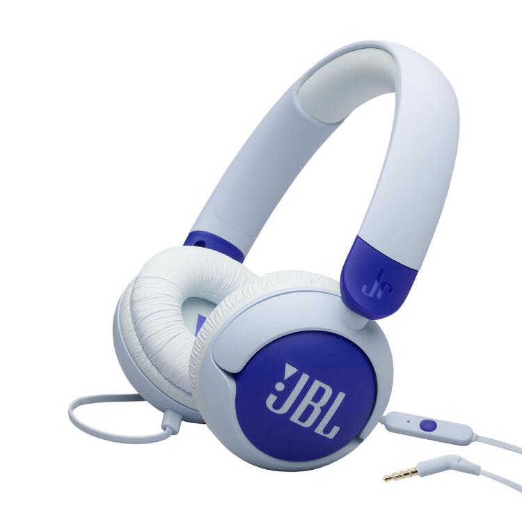 JBL JR320 | Wired circum-aural headphones for kids - JBL Safe Sound - Microphone - Blue-Audio Video Centrale