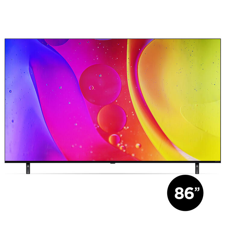 LG 86NANO80AUA | 86” Television LED 4K - UHD - NANO80A Series - 60Hz - Processor IA a7 4K Gen8 - Black-Audio Video Centrale