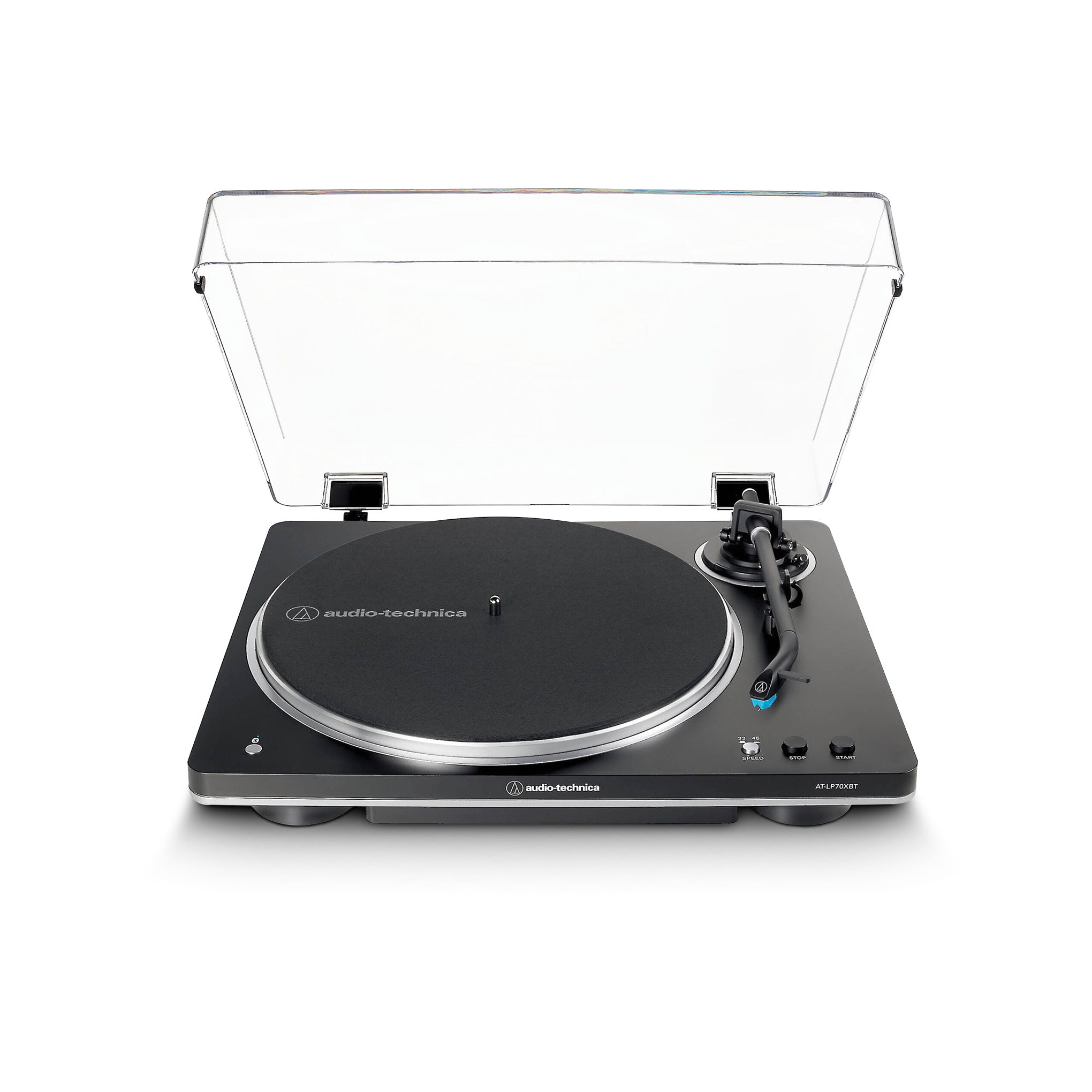 Audio-Technica AT-LP70XBTBS | Stereo Turntable - Wireless - Bluetooth - Belt Drive - Fully Automatic - Black/Silver-Audio Video Centrale