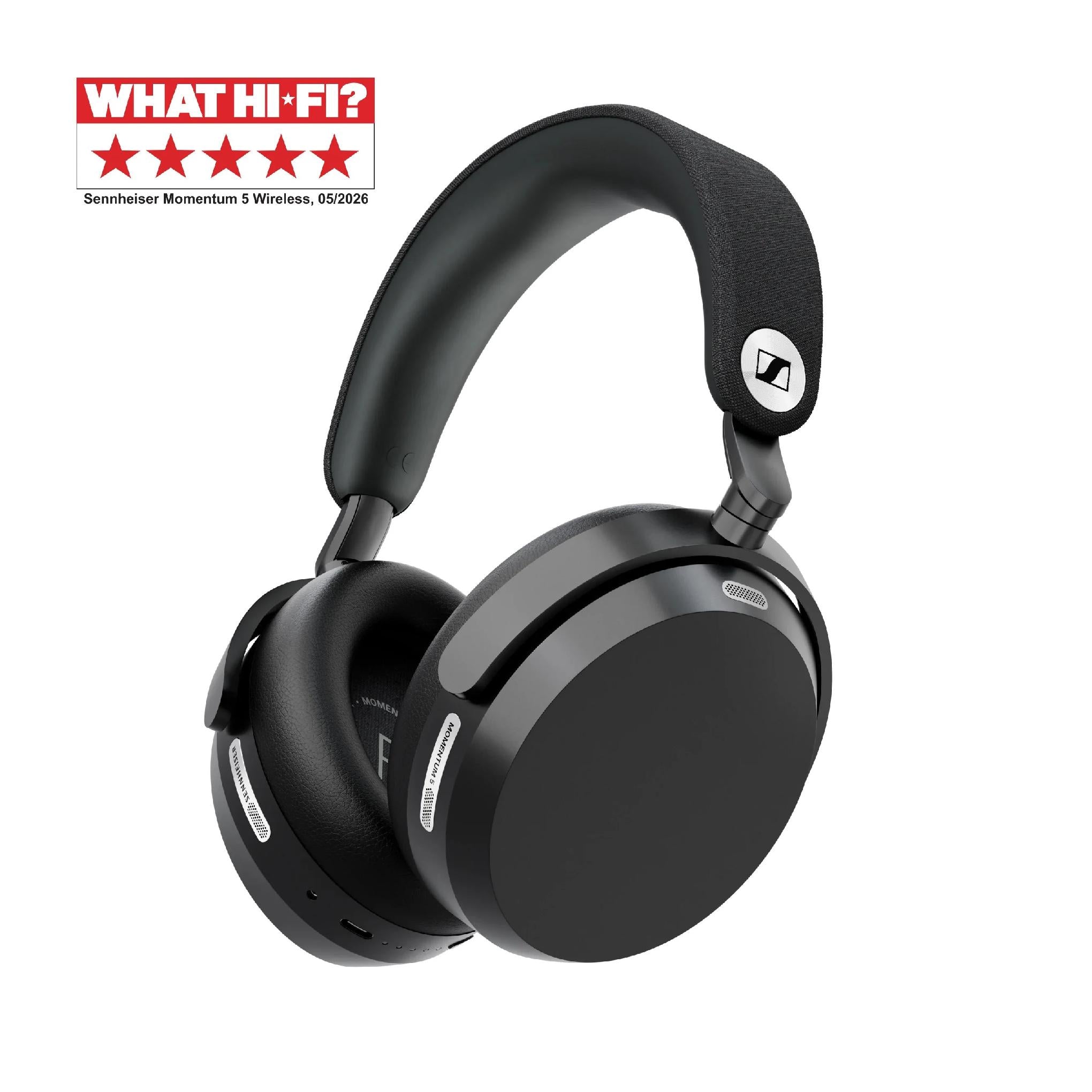 Sennheiser MOMENTUM 5 Wireless | On-ear headphones - Wireless - Adaptive noise reduction - Black | 04 | centrale Audio Video