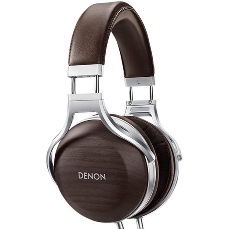 Denon AH-D5200 | Wired Over-ear headphones - Zebrawood housing - Aluminum structure - High-end - Lightweight - Brown-Audio Video Centrale