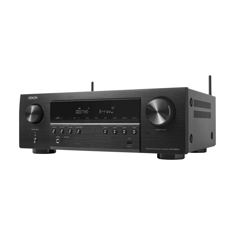 Denon AVRS660H | 5.2 Channel AV Receiver - Home Theater - 8K - Built-in HEOS - Voice Control - 75 W / Channel - Black-Audio Video Centrale