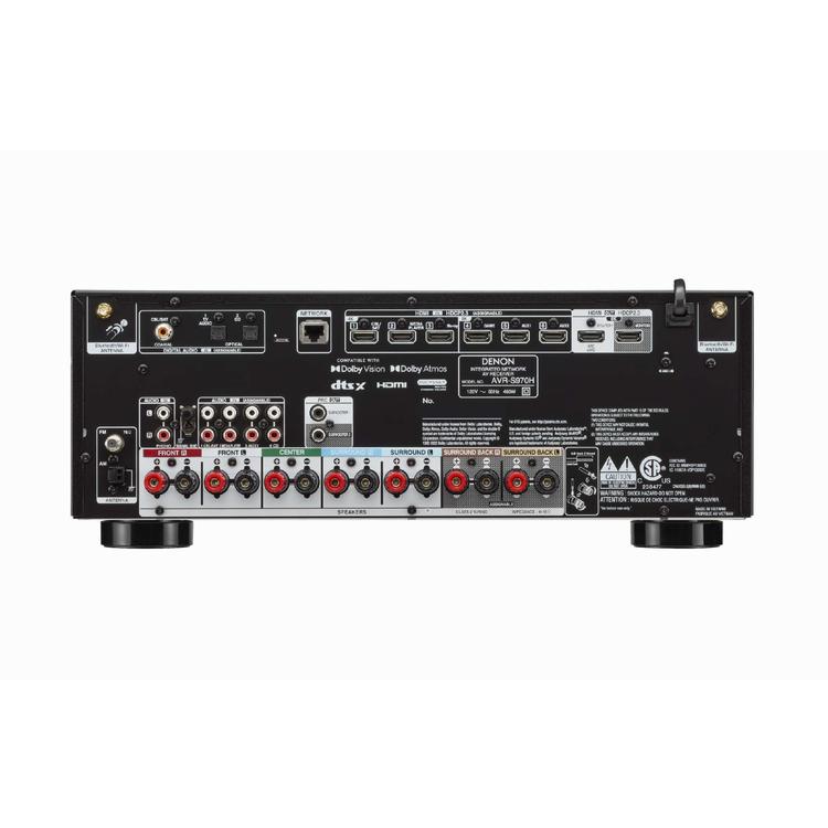 Denon AVRS970H | AV Receiver - 7.2 Channel Amplifier - Home Theatre - 8K - HEOS - Black-Audio Video Centrale