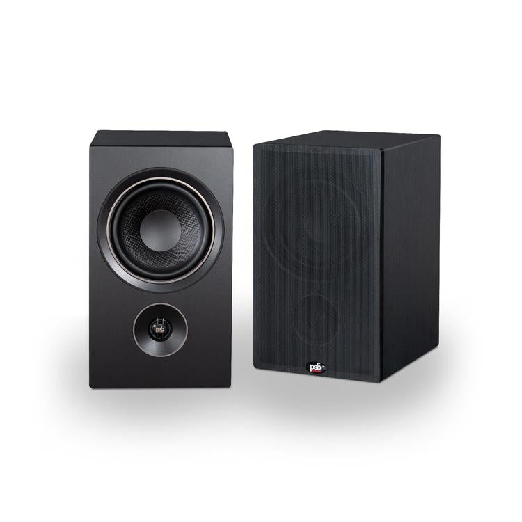 PSB Alpha P5 | Bookshelf Speaker - Alpha Series - 2 way - Black Ash Woodgrain - Pair-Audio Video Centrale