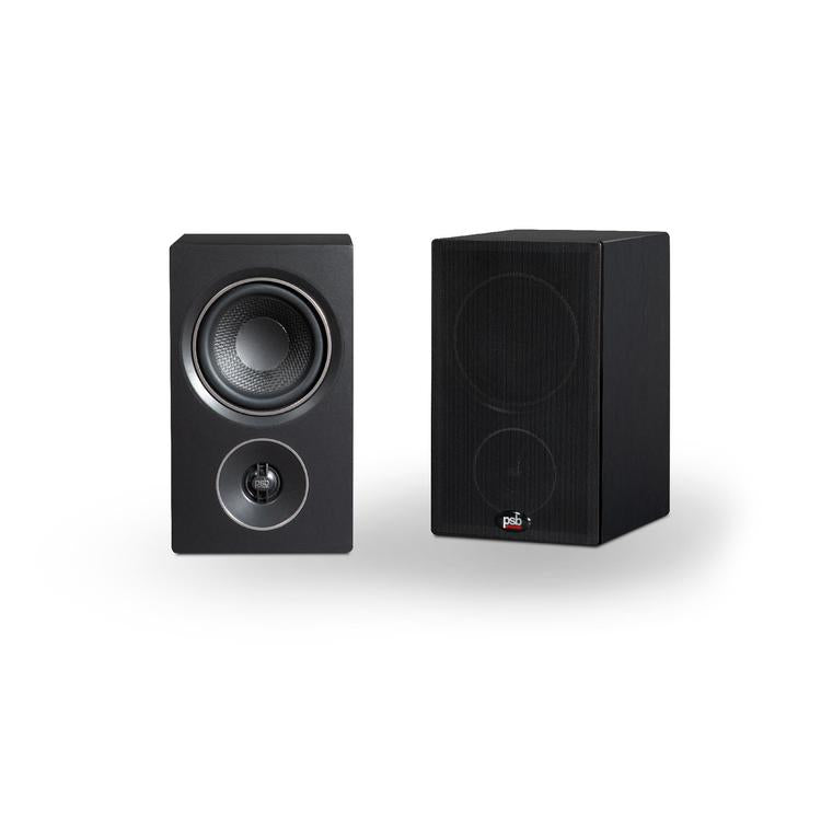 PSB Alpha P3 | Compact Bookshelf Speaker - Alpha Series - 2-way - Black Ash Woodgrain - Pair-Audio Video Centrale