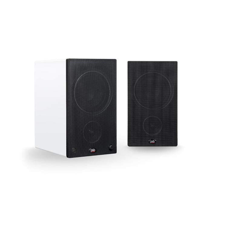 PSB Alpha AM5 | Powered Bookshelf Speaker - Bluetooth - Matte White - 2-way - Pair-Audio Video Centrale