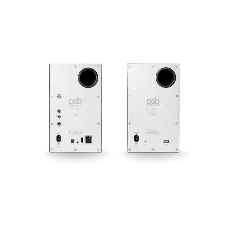 PSB Alpha iQ | Powered Speaker - Wireless - Streaming with BluOS - Matte White - Pair-Audio Video Centrale