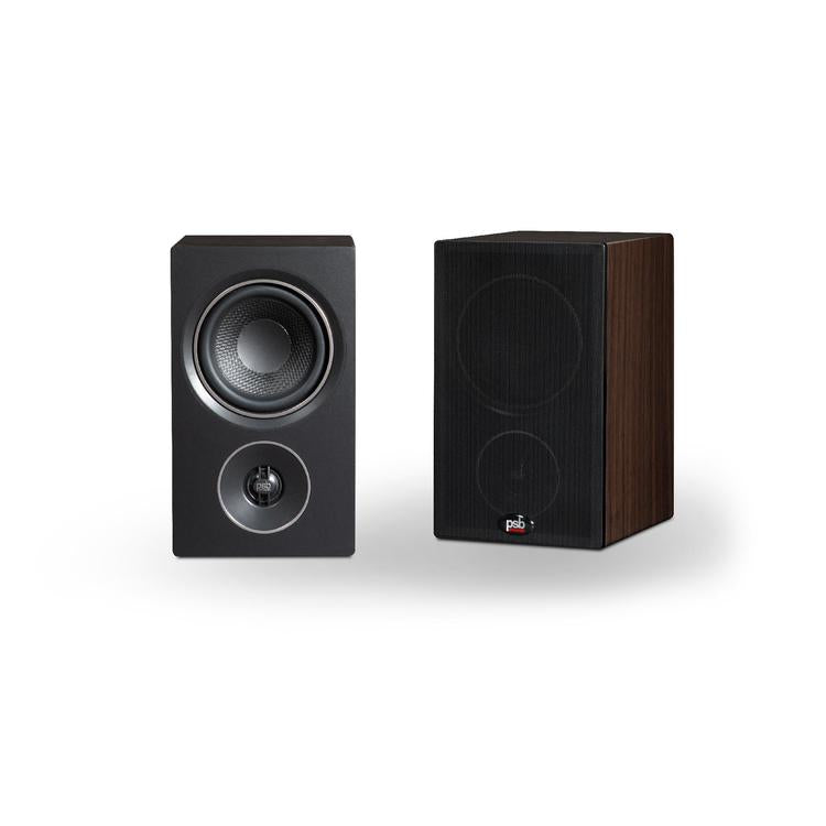 PSB Alpha P3 | Compact Bookshelf Speaker - Alpha Series - 2-way - Dark Walnut Woodgrain - Pair-Audio Video Centrale