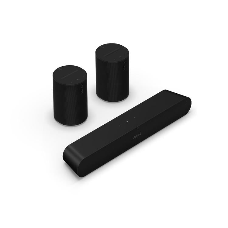 Sonos | Surround Set with Ray - Ray + 2x Era 100 - Black-Audio Video Centrale