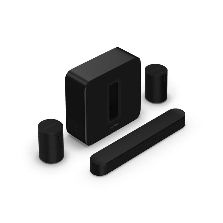 Sonos | Premium Immersive Set with Beam - Sub - Era 100 - Black-Audio Video Centrale