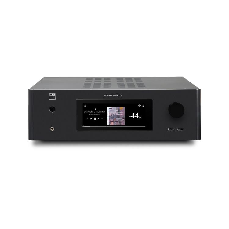 NAD T 778 | Home theatre AV receiver - BluOS Streaming - 9 channels x 80W - Touch screen - Black-Audio Video Centrale