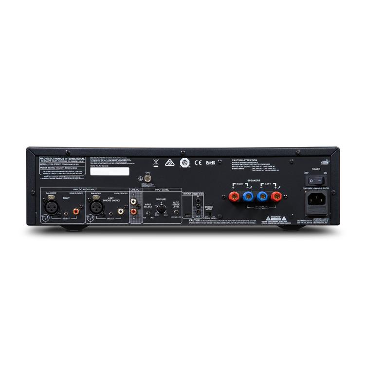 NAD C 298 | Stereo Power Amplifier - Classic Series - Eigentakt Technology - Black-Audio Video Centrale