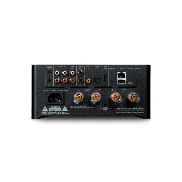 NAD M10 V2 | Amplifier - BluOS Streaming - nCore HybridDigital - Master Series - 100 watts per channel - Touch Screen - Black-Audio Video Centrale