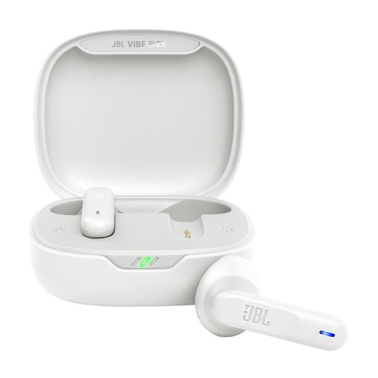 JBL Vibe Flex | In-Ear Headphones - Wireless - Bluetooth - Stick-open design - Smart Ambient Technology - White-Audio Video Centrale