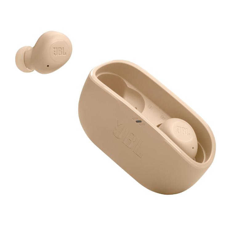 JBL Vibe Buds | In-Ear Headphones - Wireless - Bluetooth - Smart Ambient Technology - Beige-Audio Video Centrale