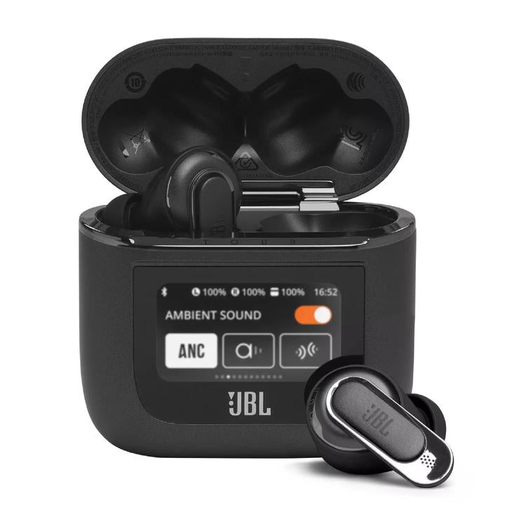 JBL TOUR PRO 2 | In-Ear Headphones - Wireless - Bluetooth - True ANC - 6 microphones - Smart case - Black-Audio Video Centrale