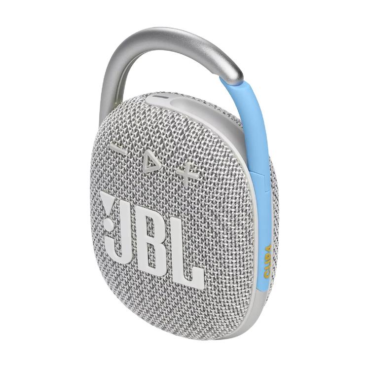 JBL Clip 4 Eco | Speaker - Ultra-portable - Waterproof - Bluetooth - Integrated carabiner - White-Audio Video Centrale