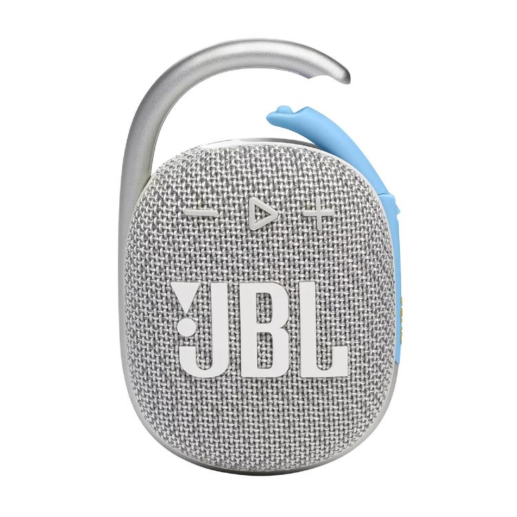 JBL Clip 4 Eco | Speaker - Ultra-portable - Waterproof - Bluetooth - Integrated carabiner - White-Audio Video Centrale