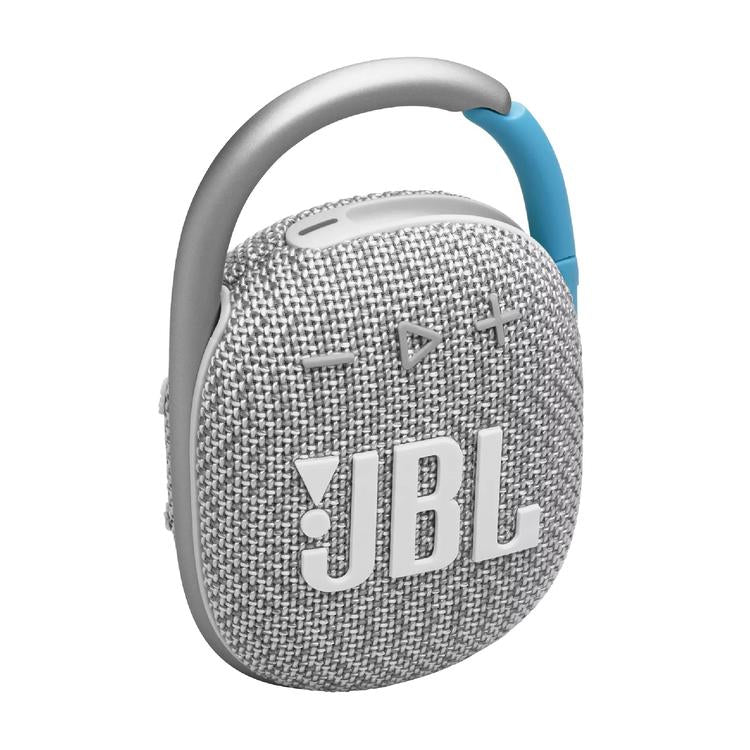 JBL Clip 4 Eco | Speaker - Ultra-portable - Waterproof - Bluetooth - Integrated carabiner - White-Audio Video Centrale