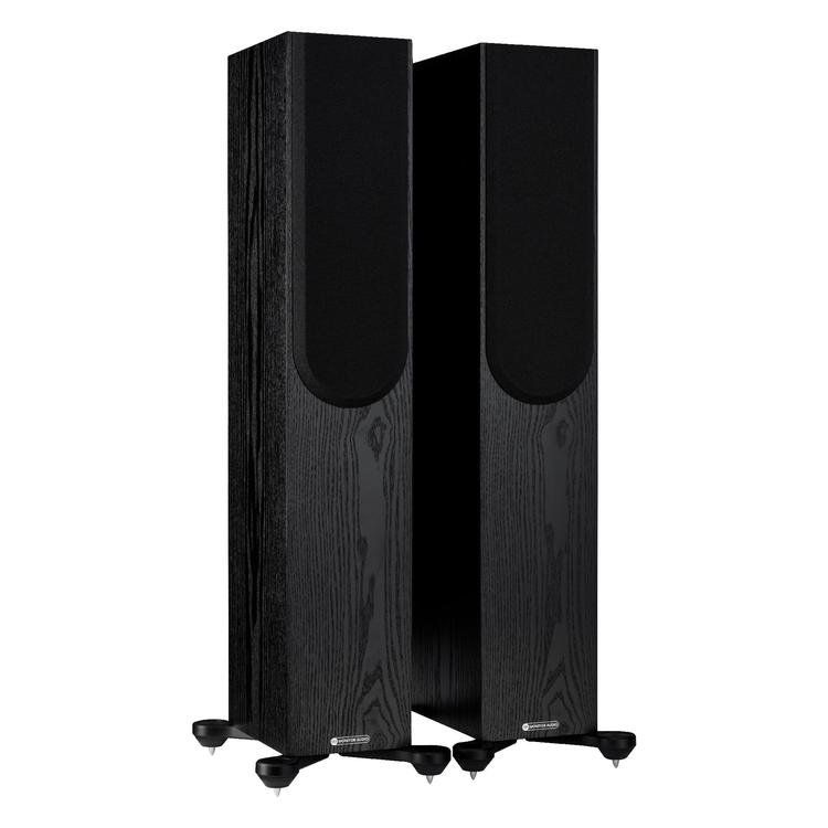 Monitor Audio Silver 200 7G | Floorstanding Speakers - Tower - 2 1/2 way - 150W - Pair - Black Oak-Audio Video Centrale