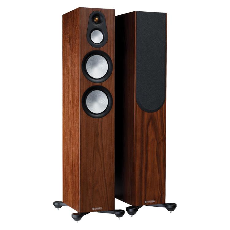 Monitor Audio Silver 300 7G | Floorstanding Speakers - Tower - 3 way - 200W - Pair - Natural Walnut-Audio Video Centrale