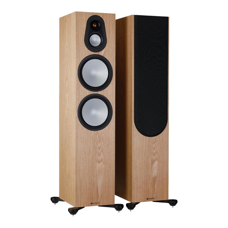 Monitor Audio Silver 500 7G | Floorstanding Speakers - Tower - 3 way - 250W - Pair - Ash-Audio Video Centrale