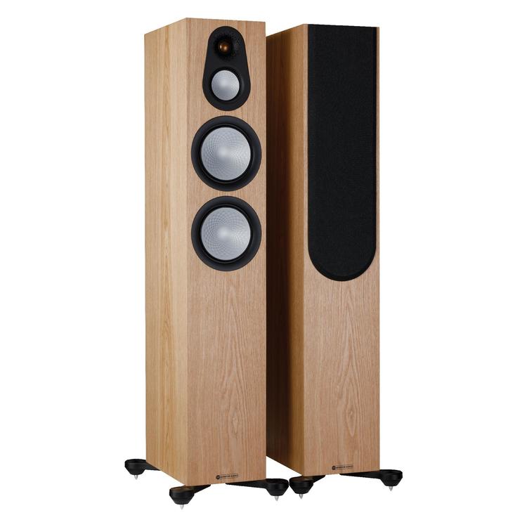 Monitor Audio Silver 300 7G | Floorstanding Speakers - Tower - 3 way - 200W - Pair - Ash-Audio Video Centrale