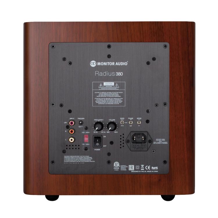 Monitor Audio Radius 380 | 8" Subwoofer - 140W - Unit - Walnut-Audio Video Centrale