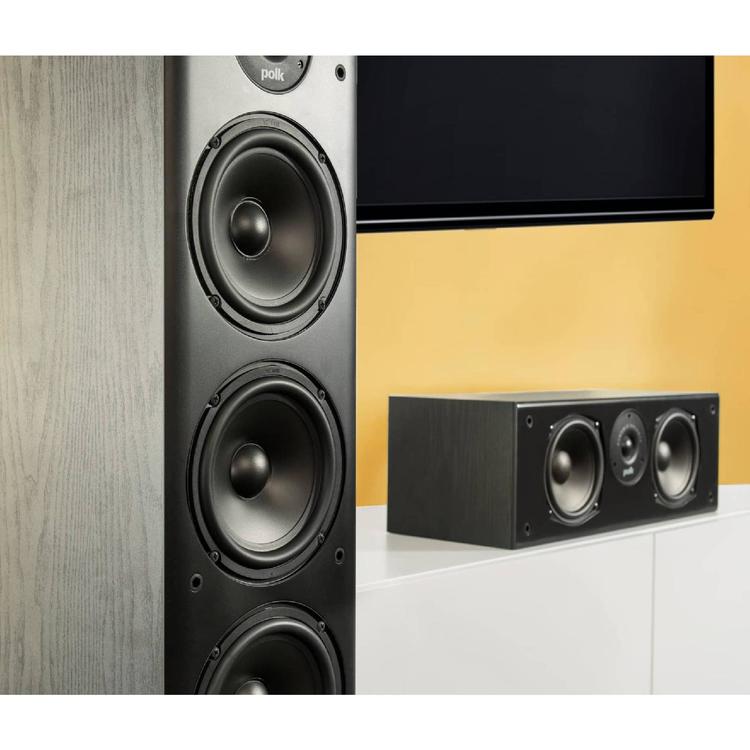 Polk T30 | Center speaker - T Series - 2 way - 100W - Black-Audio Video Centrale