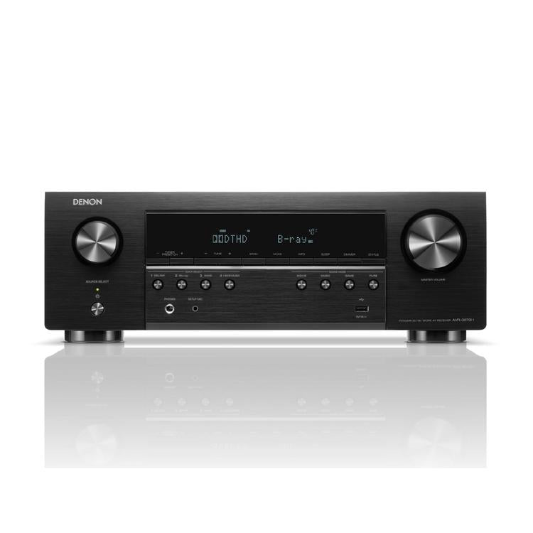 DENON AVRS670H | 5.2 Channel Home Cinema AV Receiver - HDMI 8K - Integrated Heos - Bluetooth - Wi-Fi - Black-Audio Video Centrale