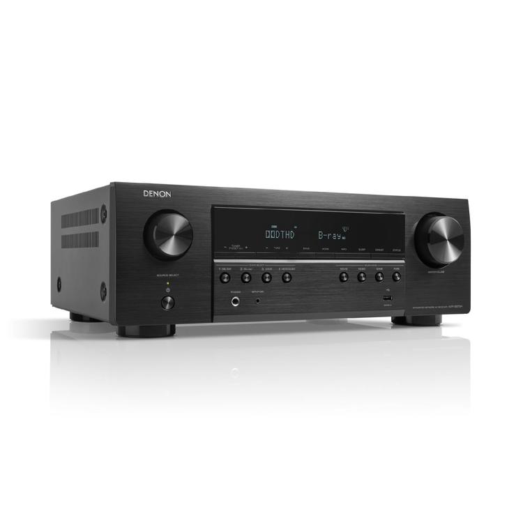 DENON AVRS670H | 5.2 Channel Home Cinema AV Receiver - HDMI 8K - Integrated Heos - Bluetooth - Wi-Fi - Black-Audio Video Centrale