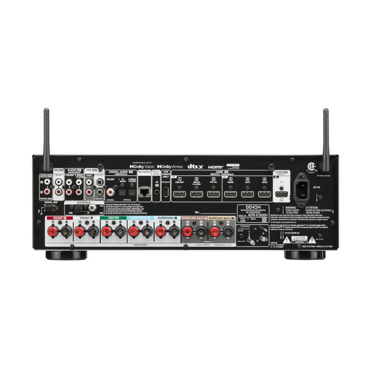 DENON AVRX1800H | 7.2 Channel AV Receiver - 8K Video - Cinema - Dolby Atmos - DTS:X - Black-Audio Video Centrale