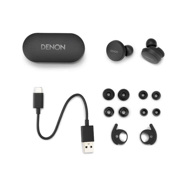 Denon PERL | In-Ear Headphones - Wireless - Bluetooth - Masimo Adaptive Acoustic Technology - Black-Audio Video Centrale