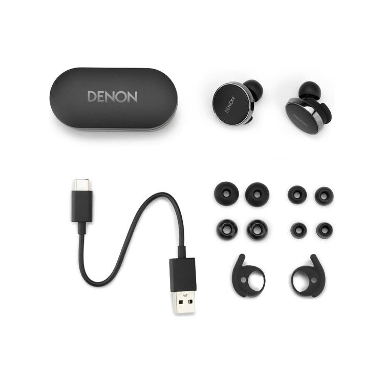 Denon PERL PRO | In-Ear Headphones - Wireless - Bluetooth - Masimo Adaptive Acoustic Technology - Black-Audio Video Centrale