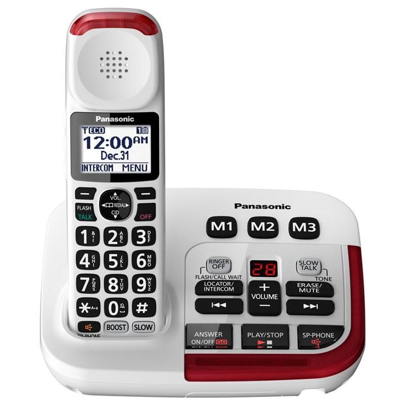 Panasonic KX-TGM470W | Amplified (2X) cordless telephone - Digital answering machine - White-Audio Video Centrale