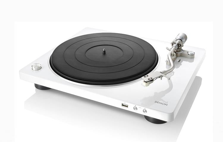 Denon DP-450USB | Hi-Fi turntable - USB - "S" shaped speed arm - White-Audio Video Centrale