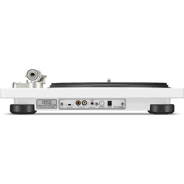 Denon DP-450USB | Hi-Fi turntable - USB - "S" shaped speed arm - White-Audio Video Centrale